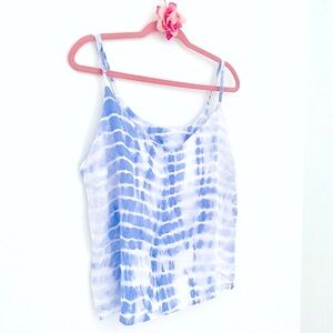 💕Blue/White Tie-Dye Tank Top SZ M